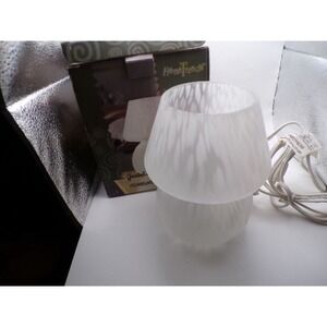 Home Trends White Frosted Snowflake Glass Desk Accent‎ Lamp